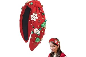 Evadollina Haarreif Weihnachten, Weihnachtshaarreifen Erwachsene, Weihnachts Haarreif, Haarreifen Damen, Haarreifen, für Weihnachten, und Partys, für Frauen und Mädchen (Rot)