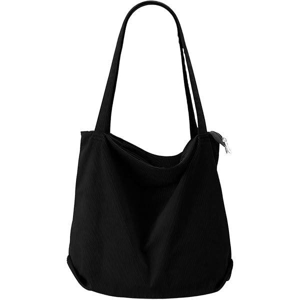 CNMTCCO Tote Bag Shopper voor dames, grote corduroy draagtas, shopper voor dames, handtas met ritssluiting, zakken en vakken, ideaal voor school, werk, winkelen, reizen, dagelijks gebruik, grijs, 30