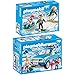 Produktbild PLAYMOBIL® Family Fun 2er Set 9281 9286 Auto mit Dachbox + Freizeit-Wintersportler