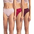 Jockey 1523 Women's High Coverage Super Combed Cotton Mid Waist Hipster with Ultrasoft Exposed Waistband and StayFresh Treatment (Pack of 3_Colors & Prints May Vary)