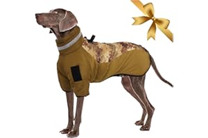VIVI BEAR Cappotto Impermeabile per Cani, Giacca Calda Invernale, Giacca Antivento per Cani per Animali Domestici, Tuta da Sci per Cani di Taglia Media e Grande con Fibbia per Imbracatura e Design Riflettente