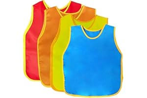 OUOOBEA 4Pack Smock for Kids,Children Waterproof Art Smock Painting Feeding, Kids Painting Apron Handwork,Cooking, Toddler Paint Smock for Age 2-6 Years Gifts