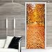 Produktbild 3D Herbst Landschaft Türaufkleber Wandtattoo Abnehmbare Wasserdichte Vinyl Aufkleber Für Wohnzimmer Schlafzimmer Wohnkultur Diy Wandaufkleber 77X200 Cm