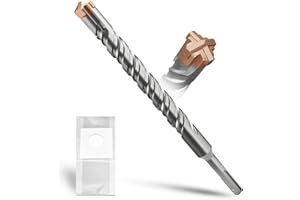 METOTY Foret SDS Plus 20 mm × 260 mm, avec 4 tranchants en carbure de tungstène, tête avec revêtement, foret à maçonnerie, foret à béton, pour pierre, béton, pierre naturelle, mur de brique