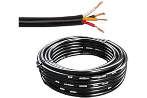 ‎BEIJISTAR BEIJISTAR 10M Fahrzeugleitung 4x0,75mm² Rundkabel, 12V 24V 4 Adriges Anhängerkabel, 4 Adriges Elektrokabel FLRYY KFZ für Wohnwagen LKW RV Anhänger