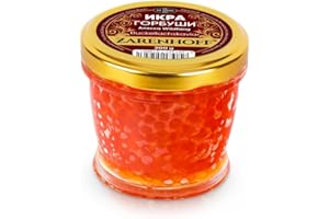 ‎ZARENHOFF Kaviar aus Buckellachs Gorbuscha aus Alaska 200 g Glas, Roter Kaviar, икра Горбуши caviar