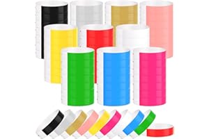 BOUBONI Wasserabweisende Papier-Armbänder, Kleberollen, für Veranstaltungen, Clubs, Musikfestivals, Konzerte, 300 Stück (mehrfarbig)