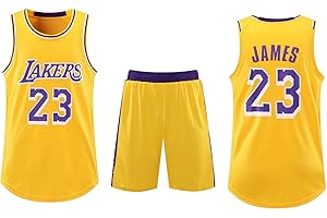 DUOROUPUTAO Completo Basket Bambino 2 Pezzi, Canotta Basket e Pantaloncini Basket, Set Maglia Basket per Ragazzi Ragazzo, 3-13 Anni