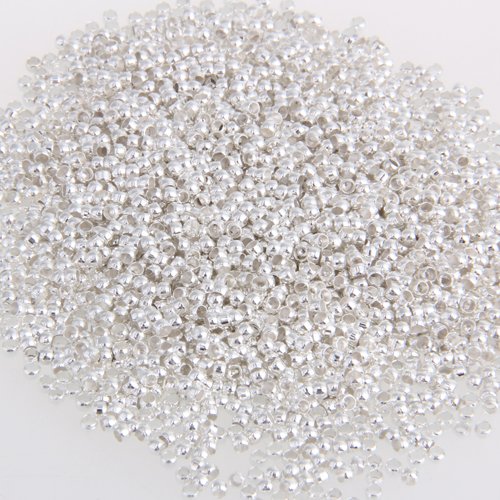 Easy Provider® 2mm Schmuckstück Quetschperlen Bouton Versilbert X2500 TOP