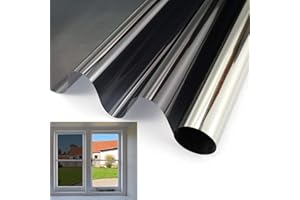 BIAOQINBO Vinilos para Cristales,Vinilo Espejo Ventanas Cristal Unidireccional Protector de Privacidad Anti 99% UV Lámina Película de Aislamiento para Hogar,Oficina