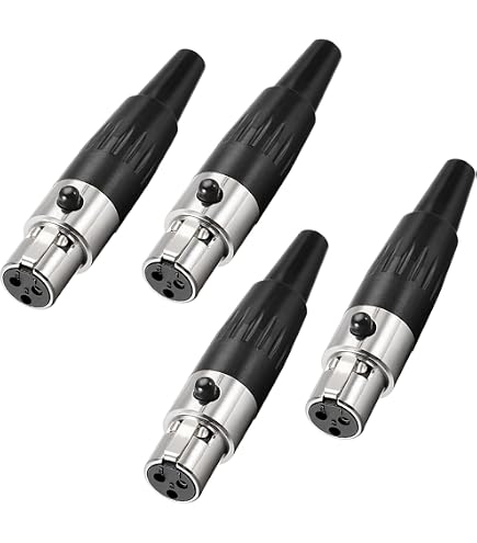 12 Connecteurs XLR 3 Broches à Souder - Mâle/Femelle - Alliage Zinc - Pour Câbles Audio Micro