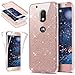 Produktbild Kompatibel mit MOTO G4 PLAY 360 Grad Hülle Schutzhülle Full Body Cover Bling Glänzend Glitzer Durchsichtige TPU Silikon Hülle HandyTasche Komplettschutz Rundumschutz hülle für MOTO G4 PLAY,Rose Gold