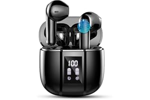 RENIMER Bluetooth Kopfhörer, Kopfhörer Kabellos Bluetooth 5.3, Noise Cancelling In Ear Kopfhörer, IP7 Wasserdicht Wireless Kopfhörer mit Mikrofon, 40H Immersiver Deep Bass, Digitale LED-Anzeige Ohrhörer