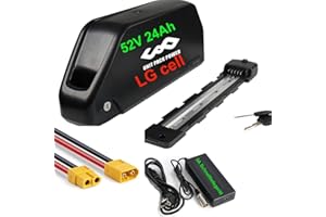 UNIT PACK POWER 52V 24Ah Shark Batería de Bicicleta eléctrica para Ba-Fang/Tong-Sheng Kit de conversión ebike - Batería de Iones de Litio 1500w 1000w 750w 500w LG4800 Cell