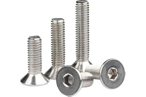 Skruvar Bult, Försänkta skruvar i rostfritt stål, M2-M6, sexkantshylsa, silvergrå, 10-50 st, flera storlekar(M2.5 x 50Pieces