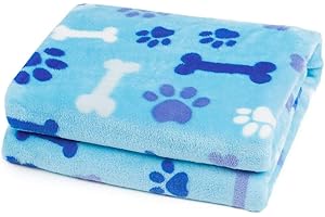 ALLISANDRO Couverture 160x100cm Premium Fluffy Durable pour Chien, jeté Chat Chaud et Doux en Molleton pour Chiot Petit, Moyen, Grand, Bleu