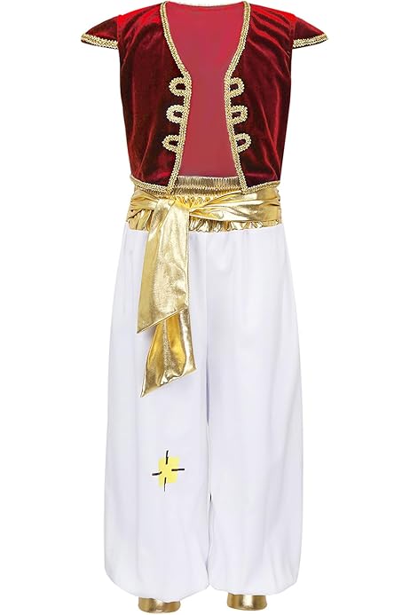 Herren Arabisches Prinz Kostüm Set – Weste & Haremshose Für Karneval, Halloween & Mottopartys