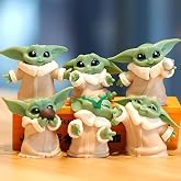 Senon 6 lı Set Sevimli Bebek Yoda &Uuml;r&uuml;n Koleksiyonu Dekoratif Biblo Masa S&uuml;s&uuml; Hediyelik Eşya