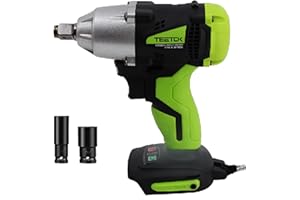MAENGRE 18V Cordless Brushless Impact Wrench 1/2" Square 320Nm 3200RPM 1/4" Hex Adapter Impact Driver Compatible with Makita (Body Only, No Battery)