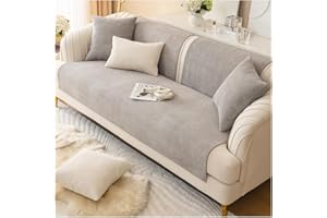 ‎WULTNICEW WULTNICEW Sofa Überzug l Form ecksofa Sofabezug 2/3/4 Sitzer Sofaschoner rutschfest Sofa/Couch Überwurfdecke Sofaschutz Katze/Hunde (Grau, 70X150cm)