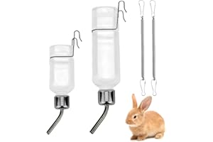 DECORDWELL 2 Pezzi Beverino Coniglio, Borraccia Roditori, Borraccia Acqua Piccoli Animali, Beverino Criceto Automatico, Abbeveratoio Conigli, Beverino Criceto da Appendere, per conigli, criceti, cincillà