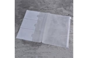 GENERISCH PVC Zipper Pocket Notebook Storage Bag Planner PVC Zipper Pocket Diary Planner Card Holder for Office Travel Document Storage (210x140mm)