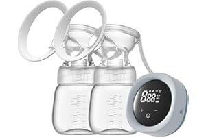 TICONN Tiralatte elettrico, breast pump electric, estrattore di latte portatile, tiralatte elettrico, portatile, estrattore di latte senza fili, con 4 modalità e 9 livelli di aspirazione