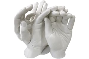 Family Hands Casting Kit by Vesey Gallery. 1 Kilo of Alginate and 4kg of Stone Plaster. Family hands can be casted with this fun and easy to use hand moulding kit.