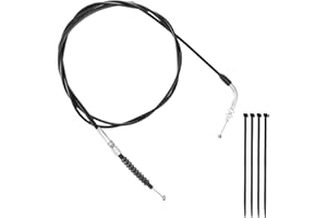 RUTU 78.74" Go Kart Throttle Cable 5.91" Travel for 150cc 200cc 250cc GY6 JCL Dune Buggy Go Kart 5.91" Travel Adjustable with 4 Cable Ties