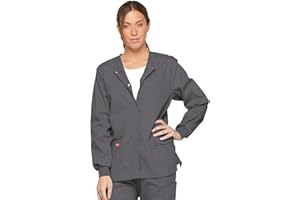 Dickies EDS Signature Scrubs for Women, Snap Front Scrub Jacket in Soft Brushed Poplin 86306