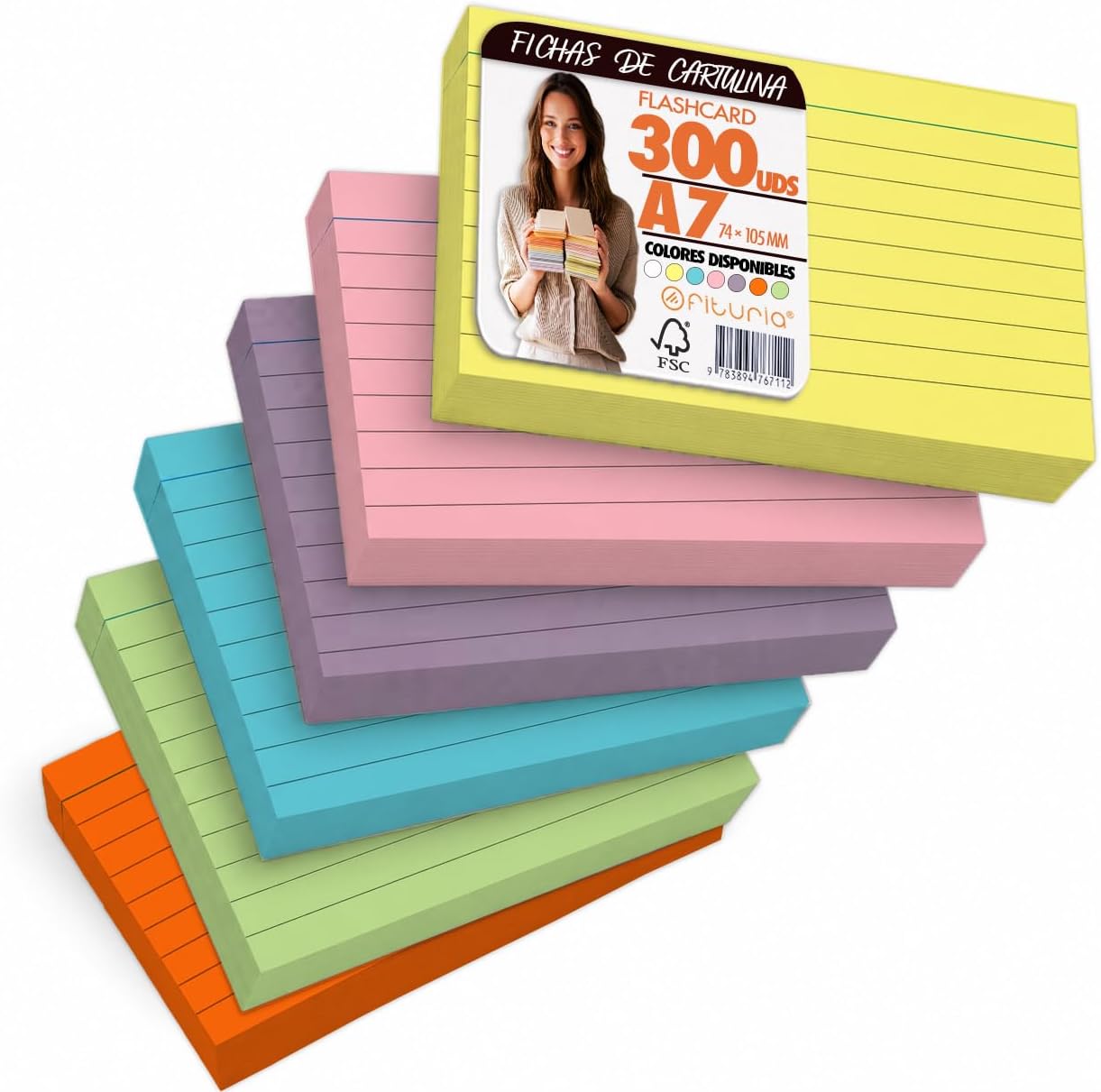 Faut-il Acheter le OFITURIA Flashcards A7 Multicolores Lignées 3 (Sélection) ? Notre Avis