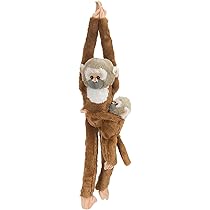 Wild Republic - Hanging onkey Peluche Langur, aá y bebé, 51 c