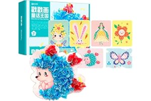 Siereolly Blumenpresse Kinder Poke Art DIY Sielzeug Poke-Malerei Duschein Handmalerei für Kinder Childhood Infinite Dream Hand Painted 10 Blatt/Set