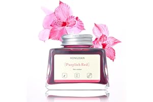 Asvine Hongdian Füllfederhalter-Tinte, violett-rot, 60 ml, kohlenstofffreie Tintenfassflasche, Künstler-Kalligraphie-Tinte