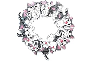 SETPRODUCTS ⭐Top Aufkleber! ⭐ Set von 14 Kleine Katze Chi Aufkleber Premium Qualität - Vinyls Stickers Nicht Vulgär von Chi – Fashion, Bomb, Grafitti, Cool - Anpassung Laptop, Gepäck, Moto, Fahrrad, Skateboard