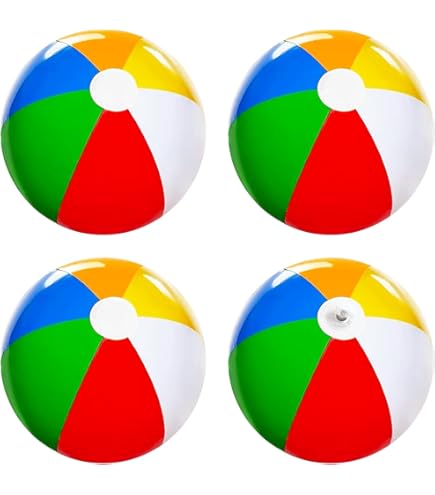 6 Stück Wasserbälle 22cm Bunt - Aufblasbare Strandbälle Für Pool & Meer