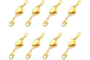 ALEXCRAFT fermoirs de Collier magnétiques Grand Or Argent fermoirs de Collier magnétiques pour Bracelets Bracelets de Cheville Fournitures de Fabrication de Bijoux à bricoler soi-même