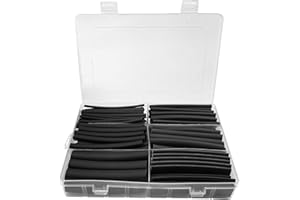Labmilon 180 Pièces Gaine Thermorétractable Etanche Exterieur, 3:1 Gaine Thermo Thermique, Gaine Termo-Rétractable Automobile, Tube Rétractable, pour Protection Cable et Fil Electrique(Noire)