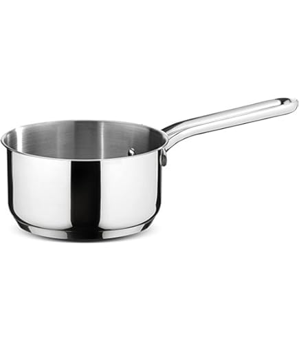 Lagostina Accademia Lagofusion Saucier 16 cm (1,3L) couvercle Inox 18/10 Tous feux dont induction Poignée revetée robuste Italie Garantie 25 ans 011116031616