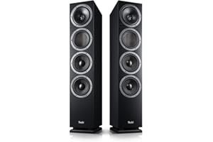 Teufel Theater 500 - HiFi-Stereo-Standlautsprecher Paar, 3-Wege-System, Downfiring Bassreflexsystem, Premium Sound, gleichen Klang an jeder Hörposition - schwarz
