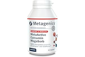Metagenics MetaActive Curcumin MegaSorb - High Potency - with Black Pepper Extract - Helps Support Joints and Mobility - 60 Capsules