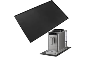 alwaiiz Tapis en silicone antidérapant pour machine à café - 48 x 30 cm - Pour la plupart des machines à café - Noir