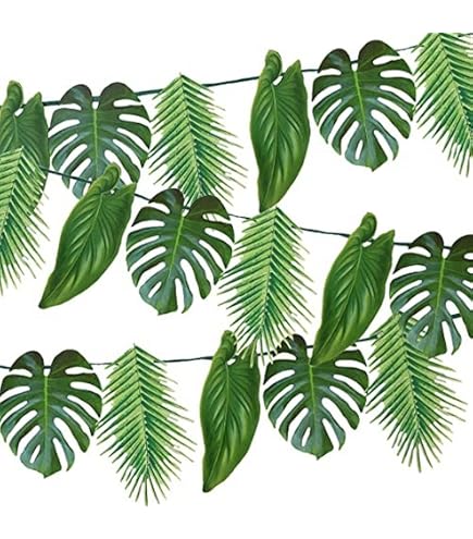 Amscan Tiki Blumengirlande – 2,2 M Lang, Mit Stoffblumen & Bedruckten Tiki-Figuren, Für Sommer- & Hawaii-Partys