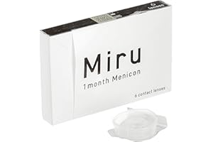 Miru 1 month Menicon lenti morbide mensili, 6 pezzi, BC 8,30 mm, DIA 14,00 mm, 0,75 diottrie