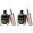 LAKMÉ Semi Matte Insta Liquid Eye Liner, Black, 9Ml (Pack Of 2)