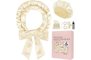 Baolivi Lot de 9 bigoudis sans chaleur en satin sans chaleur de 177,8 cm pour femme, cheveux longs et volumineux pour dormir, 177,8 cm