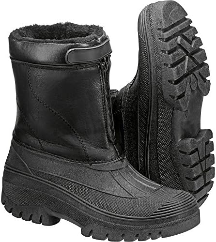 Winter Boots Black Fur Lined With Anti Slip Sole Unisex