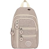Unisex Black Cross Hanger Bag Chest Bag Multi-Compartment Daily Shoulder Bag Bodybag