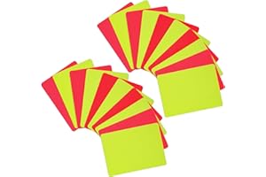 Qianyu Professionelle Schiedsrichterkarten Fußball-Schiedsrichter Warn Strafkarten Warnung Spiel Schiedsrichter Karten Rote und Gelbe Karten Richter-Zubehör für Sport Wettkampf Training