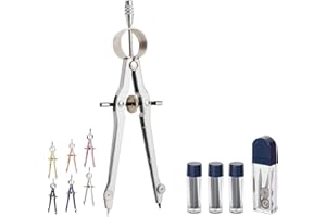 Mr. Pen- Professional Compass for Geometry, Extra Lead, Metal Compass Drawing Tool for Students, Back to School Supplies